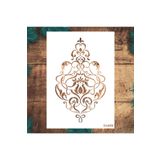 STENCİLTASARIM Stencil Tasarım Da050 Damask- Dekoratif Duvar, Fayans Ve Eşya Boyama Şablonları 21x30 Cm