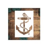STENCİLTASARIM Stencil Tasarım Dn002 Çapa Deniz Temalı - Dekoratif Duvar Ve Eşya Boyama Şablonları 25x35 Cm