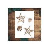 STENCİLTASARIM Stencil Tasarım Dn007 Deniz Yıldızı- Dekoratif Duvar, Fayans Ve Eşya Boyama Şablonları 21x30 Cm