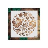 STENCİLTASARIM Stencil Tasarım F141 - Dekoratif Duvar Ve Eşya Boyama Şablonları 25x25 Cm