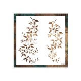 STENCİLTASARIM Stencil Tasarım F144 Sarmaşık - Dekoratif Duvar Ve Eşya Boyama Şablonları 80x80 Cm