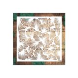 STENCİLTASARIM Stencil Tasarım F202 Ginko - Dekoratif Duvar, Eşya, Fayans,kumaş Boyama Şablonları 30x30cm
