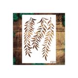 STENCİLTASARIM Stencil Tasarım F231 Yaprak Stencili . Duvar, Ahşap, Cam, Kumaş, Pasta Desen Aktarma Şablonu