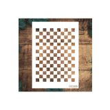 STENCİLTASARIM Stencil Tasarım Ge009 Dama Deseni - Dekoratif Duvar Ve Eşya Boyama Şablonları 21x30 Cm