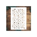 STENCİLTASARIM Stencil Tasarım Ge030 Yıldız - Dekoratif Duvar Ve Eşya Boyama Şablonları 21x30 Cm