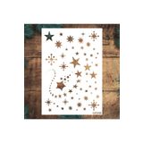 STENCİLTASARIM Stencil Tasarım Ge058 Yıldız - Dekoratif Duvar Ve Eşya Boyama Şablonları 21*30cm