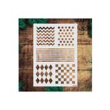 STENCİLTASARIM Stencil Tasarım Ge076- Dekoratif Duvar, Eşya, Fayans,kumaş Boyama Şablonları 21x30 Cm