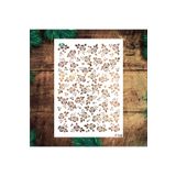 STENCİLTASARIM Stencil Tasarım Güller - Dekoratif Duvar, Eşya, Fayans,kumaş Boyama Şablonları 21x30 Cm F169