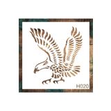 STENCİLTASARIM Stencil Tasarım H020 Kartal- Dekoratif Duvar, Fayans Ve Eşya Boyama Şablonları 40x40 Cm