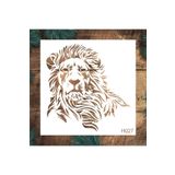 STENCİLTASARIM Stencil Tasarım H027 Aslan- Dekoratif Duvar Ve Eşya Boyama Şablonları 25x25cm