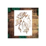 STENCİLTASARIM Stencil Tasarım H041 At - Dekoratif Duvar Ve Eşya Boyama Şablonları 25x35 Cm
