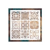 STENCİLTASARIM Stencil Tasarım Hd104 Duvar Ahşap Cam Boyama Deseni
