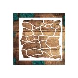 STENCİLTASARIM Stencil Tasarım Hd115 Taş Duvar- Dekoratif Duvar, Fayans Ve Eşya Boyama Şablonları 50x50 Cm