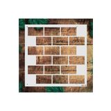 STENCİLTASARIM Stencil Tasarım Hd116 Tuğla - Dekoratif Duvar Ve Eşya Boyama Şablonları 50x50 Cm