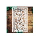 STENCİLTASARIM Stencil Tasarım HD294 Çiçekli Kilim Stencil Duvar, Ahşap, Kumaş Boyama , Desen Aktarma Şablonu