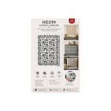 STENCİLTASARIM Stencil Tasarım HD299 Etnik Halı Deseni- Dekoratif Duvar, Eşya, Fayans,kumaş Boyama Şablonları, Desen Aktarma Kalıbı