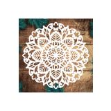 STENCİLTASARIM Stencil Tasarım Ke116 Duvar Ahşap Cam Boyama Deseni 25x25cm