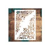 STENCİLTASARIM Stencil Tasarım Kö001 Köşe Desen- Dekoratif Duvar, Fayans Ve Eşya Boyama Şablonları 21x30cm