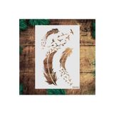 STENCİLTASARIM Stencil Tasarım Ku032 Kuşlar - Dekoratif Duvar Ve Eşya Boyama Şablonları 21x30 Cm