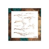 STENCİLTASARIM Stencil Tasarım Kuru Dal - Dekoratif Duvar Ve Eşya Boyama Şablonları 25 X 25 Cm F088