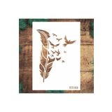 STENCİLTASARIM Stencil Tasarım Kuşlar - Dekoratif Duvar ve Eşya Boyama Şablonları KU015