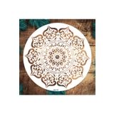 STENCİLTASARIM Stencil Tasarım Ma125 Mandala Duvar Ahşap Cam Boyama Deseni