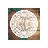 STENCİLTASARIM Stencil Tasarım MA126 Mandala Duvar Ahşap Cam Kumaş Boyama Şablonu