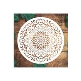 STENCİLTASARIM Stencil Tasarım MA128 Mandala Duvar Ahşap Cam Kumaş Boyama Şablonu