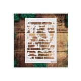 STENCİLTASARIM Stencil Tasarım Mıx013 Tuğla - Dekoratif Duvar Ve Eşya Boyama Şablonları
