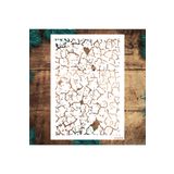 STENCİLTASARIM Stencil Tasarım Mıx039 Çatlatma- Dekoratif Duvar, Fayans Ve Eşya Boyama Şablonları 21x30cm