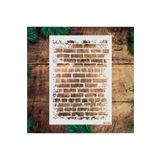 STENCİLTASARIM Stencil Tasarım Mıx044 Tuğla - Dekoratif Duvar Ve Eşya Boyama Şablonları 25x35 Cm