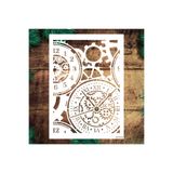 STENCİLTASARIM Stencil Tasarım Mıx050 Saat Duvar Ahşap Boyama Dıy Hobi Desen Kalıbı Duvar Ahşap Cam Boyama Deseni