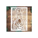 STENCİLTASARIM Stencil Tasarım Mıx061 Zebra - Dekoratif Duvar, Eşya, Fayans,kumaş Boyama Şablonları 21x30cm