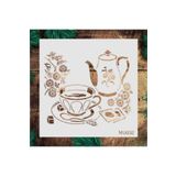 STENCİLTASARIM Stencil Tasarım Mu032 Stencil - Dekoratif Duvar Ve Eşya Boyama Şablonları 30x30 Cm