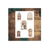 STENCİLTASARIM Stencil Tasarım S026 Pencere - Dekoratif Duvar Ve Eşya Boyama Şablonları 25x35 Cm