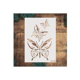 STENCİLTASARIM Stencil Tasarım S135 Kelebek Desen - Dekoratif Duvar Ve Eşya Boyama Şablonları 21x30 Cm