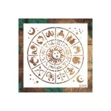 STENCİLTASARIM Stencil Tasarım S285 Burçlar Duvar Ahşap Boyama Desen Kalıbı Duvar Ahşap Cam Boyama Deseni