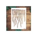 STENCİLTASARIM Stencil Tasarım Sarmaşık- Dekoratif Duvar, Eşya, Fayans,Kumaş Boyama Şablonları F207