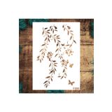 STENCİLTASARIM Stencil Tasarım Sarmaşık - Dekoratif Duvar Ve Eşya Boyama Şablonları 21 X 30 Cm F090