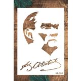 STENCİLTASARIM Stencil Tasarım Sl010 Atatürk - Dekoratif Duvar, Eşya, Fayans,kumaş Boyama Şablonları 21x30 Cm