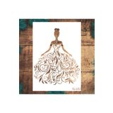 STENCİLTASARIM Stencil Tasarım Sl032 Gelin Siluet- Dekoratif Duvar, Fayans Ve Eşya Boyama Şablonları 21x30cm