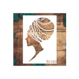 STENCİLTASARIM Stencil Tasarım Sl040 Etnik Kadın- Dekoratif Duvar, Fayans Ve Eşya Boyama Şablonları 21x30cm