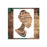 STENCİLTASARIM Stencil Tasarım Sl073 Afrikalı Kadın- Dekoratif Duvar, Eşya, Fayans,kumaş Boyama Şablonları