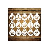 STENCİLTASARIM Stencil Tasarım St480 Halloween 15 Li Set Yüz boyama, Pasta,kurabiye, Kek Süsleme Şablonları