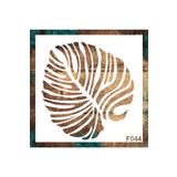 STENCİLTASARIM Stencil Tasarım Yaprak - Dekoratif Duvar, Fayans Ve Eşya Boyama Şablonları 25x25cm F044