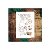 STENCİLTASARIM Stencil Tasarım Yz002 El Yazısı - Dekoratif Duvar, Eşya, Fayans,kumaş Boyama Şablonları 21x30cm