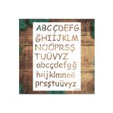 STENCİLTASARIM Stencil Tasarım Yz196 Alfabe Duvar Ahşap Cam Boyama Deseni