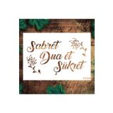 STENCİLTASARIM Stencil Tasarım Yz224 Sabret - Dekoratif Duvar, Eşya, Fayans,kumaş Boyama Şablonları 21x30 Cm