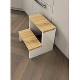 Step Mutfak Tabure Çocuk Banyo Basamak Yükseltici- Atlantik Çam/Beyaz