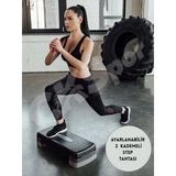 Step Tahtası – 2 Kademe Yükseklik Ayarlı Step Egzersiz Aleti, Kardiyo Ve Fitness Platformu
